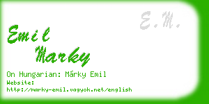 emil marky business card
