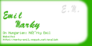 emil marky business card